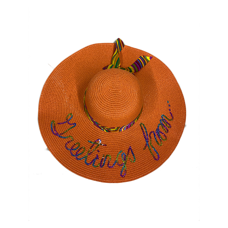 straw hiking hat